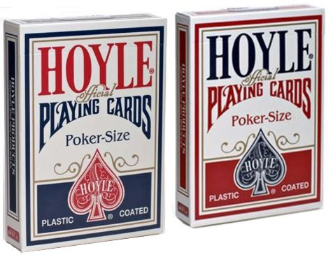 Hoyle Shellback Playing Cards, Poker, 1/2 Blue 1/2 Red - 1 gross (144 decks) main image